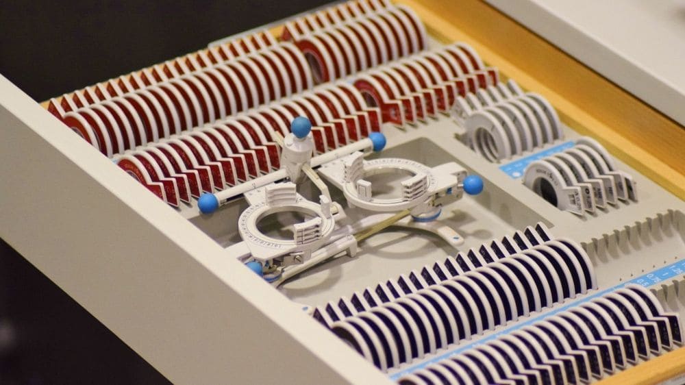 Optikerbrille zum Sehtest